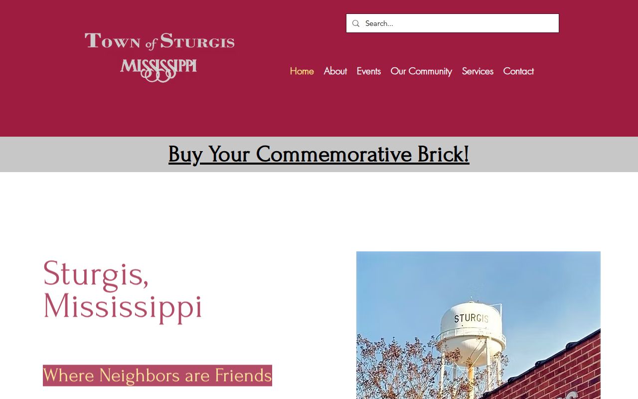 Official Sturgis town website used as municipal context