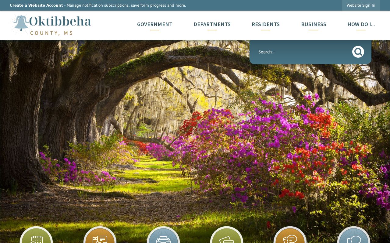 Official Oktibbeha County government website without private information